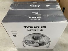 2 X TAURUS SIROCCO 18 - AIR CIRCULATOR FAN, 3 SPEEDS, 3 METAL PROPELLERS, 45 CM DIAMETER, ADJUSTABLE INCLINATION, 120 W, REMOVABLE GRILLE, SILENT, NON-SLIP BASE, COLOUR CHROME