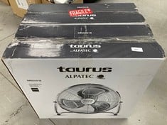 2 X TAURUS SIROCCO 18 - AIR CIRCULATOR FAN, 3 SPEEDS, 3 METAL PROPELLERS, 45 CM DIAMETER, ADJUSTABLE INCLINATION, 120 W, REMOVABLE GRILLE, SILENT, NON-SLIP BASE, COLOUR CHROME