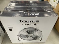 2 X TAURUS SIROCCO 18 - AIR CIRCULATOR FAN, 3 SPEEDS, 3 METAL PROPELLERS, 45 CM DIAMETER, ADJUSTABLE INCLINATION, 120 W, REMOVABLE GRILLE, SILENT, NON-SLIP BASE, COLOUR CHROME