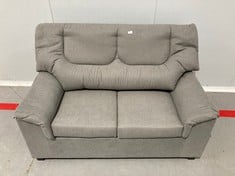 2 SEATER SOFA YUQUE UPHOLSTERED IN GREY.