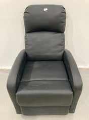 ASTAN HOME RECLINING ARMCHAIR BLACK COLOUR P.V.P 199€ (DAMAGED).