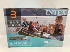 INTEX 68380NP - SEAHAWK 3 INFLATABLE BOAT, WITH ALUMINIUM OARS 295 X 137 X 43 CM, (P.V.P. £119.93).