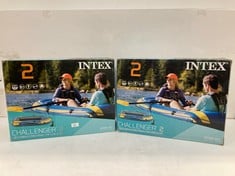 2 X INTEX CHALLENGER 2 LEISURE BOAT FOR TWO PERSONS 236X114X41CM.