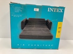 INFLATABLE SOFA CONVERTIBLE INTO A DOUBLE BED INTEX AIR FURNITURE MEASURING 2.03M X 2.31M X 66CM .