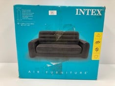 INFLATABLE SOFA CONVERTIBLE INTO A DOUBLE BED INTEX AIR FURNITURE MEASURING 2.03M X 2.31M X 66CM .