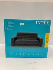 INFLATABLE SOFA CONVERTIBLE INTO A DOUBLE BED MEASURING 2.03M X 2.31M X 66CM .