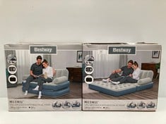 2 X BESTWAY INFLATABLE SOFA MEASURING 1.88M X 1.52M X 64CM.