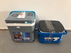 2 X PORTABLE CAMPING COOLERS INCLUDING CAMPINGAZ POWERBOX PLUS 12V 230V PORTABLE ELECTRIC COOLER .