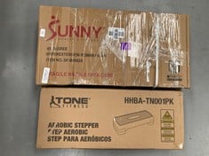 2 X GYM EQUIPMENT INCLUDING STEP FOR AEROBICS TONE FITNESS BRAND.