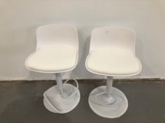 2 X STOOLS FOR THE HOME IN WHITE.