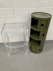 2 X KARTELL MISCELLANEOUS ITEMS INCLUDING GHOST BUSTER (P.V.P 407€) COMPONIBILI (P.V.P 209€) (DAMAGED).