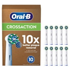 5 X ORAL-B PRO CROSSACTION ELECTRIC TOOTHBRUSH REFILLS, PACK OF 10, WHITE - ORIGINAL (LETTERBOX SIZE)-LOCATION 15A.