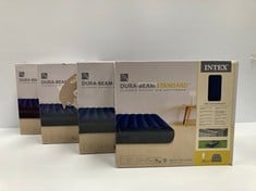 4 X INFLATABLE MATTRESSES INTEX DURA-BEAM STANDAR BLUE - LOCATION 19A.