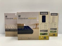 3 X INTEX INFLATABLE MATTRESSES VARIOUS MODELS INCLUDING DURA-BEAM STANDARD SINGLE-HIGH AIR MATTRESS - LOCATION 19A.