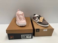 2 X SHOES VARIOUS MAKES AND MODELS INCLUDING SHOES FILA DISRUPTOR WMN PINK SIZE 38 - LOCATION 23A.