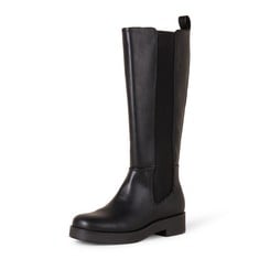 2 X WOMEN'S HIGH BOOT WITH GUSSET, BLACK, SIZES 43 AND 40.5.