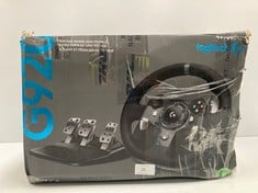 LOGITECH G G920 DRIVING FORCE RACING WHEEL AND PEDALS, FORCE FEEDBACK, ANODISED ALUMINIUM, SHIFT PADDLES, LEATHER STEERING WHEEL, ADJUSTABLE PEDALS, EU PLUG, XBOX ONE/PC/MAC, BLACK (TOTAL P.V.P 264€)