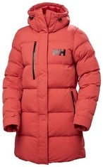 HELLY HANSEN ADORE PUFFY PARKA JACKET, RED, M WOMEN'S SIZE M - LOCATION 24A.