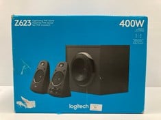 LOGITECH Z623 SPEAKERS THX SURROUND SOUND 400W (CHOPPED CORNER AND BROKEN CABLE) (TOTAL P.V.P 127€) - LOCATION 25A.