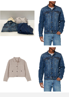 4 X JACKETS VARIOUS MAKES, MODELS AND SIZES INCLUDING BROWN DENIM JACKET GOCCO SIZE M - LOCATION 17B.