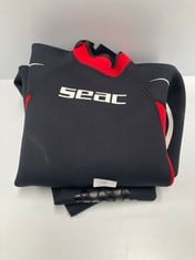 SEAC WETSUIT RED, WHITE AND BLACK LONG SIZE.