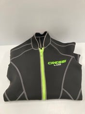 CRESSI WETSUIT SHORT BLACK AND GREEN SIZE M - LOCATION 29B.