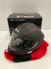 MOTORBIKE HELMET ZORRAX HELMETS BLACK AND PINK MODEL ZOR-838 SIZE M (TOTAL P.V.P 135€) - LOCATION 33A.