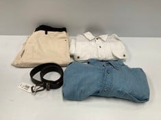 4 X GARMENTS VARIOUS MAKES, MODELS AND SIZES INCLUDING WRANGLER BELT 95 - LOCATION 22B.