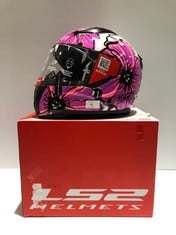 FULL FACE MOTORBIKE HELMET LS2 FLORES ROSAS SIZE M - LOCATION 37A.