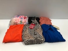 6 X DRESSES VARIOUS MODELS AND SIZES INCLUDING BLUE DRESS SIZE XS-LOCATION 11B.