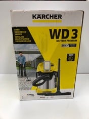 HOOVER KARCHER WD3 BATTERY PREMIUM YELLOW COLOUR (TOTAL P.V.P 299€)-LOCATION 5C.