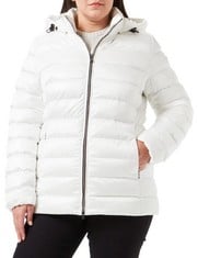 GEOX RESPIRA QUILTED HOODED COAT WHITE SIZE 42 - LOCATION 21C.