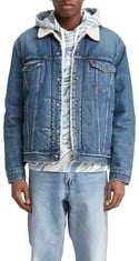 LEVIS DENIM JACKET WITH FLEECE LINING SIZE M - LOCATION 25C.