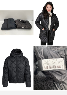 2 X QUILTED COATS VARIOUS MAKES, MODELS AND SIZES INCLUDING ROXY SIZE XS - LOCATION 29C.