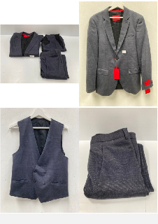 HUGO BOSS FULL SUIT, TROUSERS, JACKET AND WAISTCOAT SIZE 46 - LOCATION 33C.