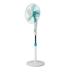 2 X CECOTEC FLOOR FAN WITH REMOTE CONTROL AND TIMER ENERGYSILENCE 530 POWER CONNECTED WHITE. 50 W, 5 BLADES 40 CM, 3 SPEEDS, COPPER MOTOR, OSCILLATING, DISPLAY, WHITE - LOCATION 42C.