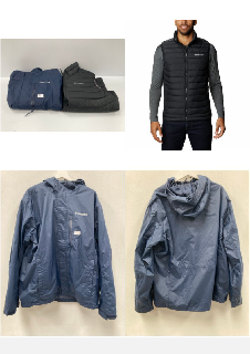 2 X COLUMBIA JACKETS VARIOUS SIZES AND MODELS INCLUDING BLACK QUILTED WAISTCOAT SIZE XL - LOCATION 19C.