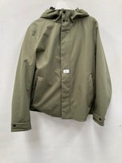 GEOX RESPIRA GREEN HOODED COAT SIZE 50 - LOCATION 19C.