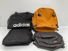 4 X BACKPACKS VARIOUS MAKES AND MODELS INCLUDING ADIDAS - LOCATION 23C.