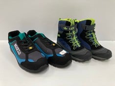 2 X SHOES OF VARIOUS SIZES, MODELS AND BRANDS INCLUDING SPARCO SIZE 45 - LOCATION 27C.