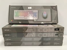 5 X MARS GAMING BRAND KEYBOARDS INCLUDING MODEL MCP124W (MAY BE BROKEN OR INCOMPLETE) - LOCATION 42A.