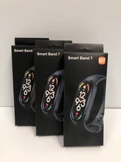 3 X M7 SMARTBAND WITH UP TO 30 TRAINING MODES, WATERPROOF UP TO 50 M, RELIABLE SLEEP INFORMATION, MAGNETIC CHARGING, CLEAR AND SHARP 0.9" FULL AMOLED DISPLAY