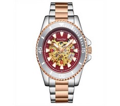 WATCH SWAN & EDGAR CONTEMPORARY SKELETON AUTOMATIC BICOLOUR CHERRY SKU:SE1462