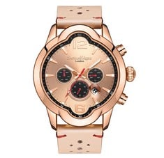 SWAN & EDGAR LIMITED EDITION HAND-ASSEMBLED AUTOMATIC ELLIPTICAL PINK BEIGE WATCH SKU:SE1663