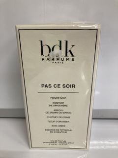 BDK PARFUMS PAS CE SOIR EAU DE PARFUM 100ML RRP £175 (SEALED UNIT)