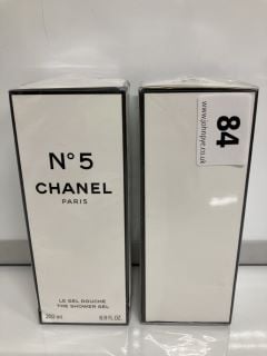 2X CHANEL N°5 PARIS LE GEL DOUCHE THE SHOWER GEL 200ML TOTAL RRP £104 (SEALED UNIT)