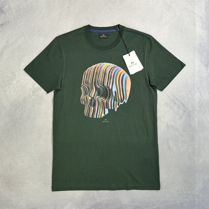 Paul Smith Men'S Slim Fit T-Shirt Multi Skull. Size: S, Made From: 100% Organic Cotton. Rrp: £65