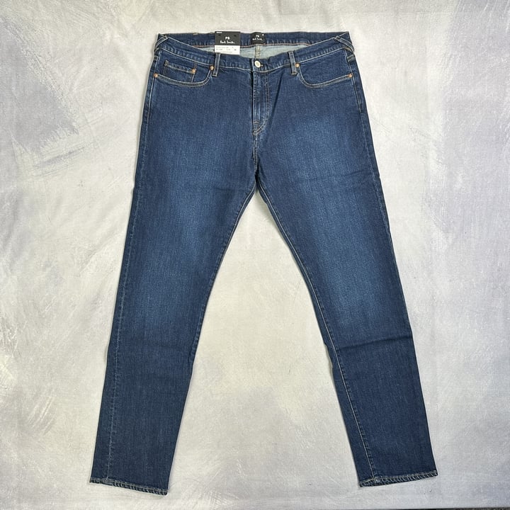 Paul Smith Men'S Tapered Fit Jean. Size: 36, Made From: 99% Cotton 1% Elastane - Woven Blue Denim 14.5Oz. Rrp: £115