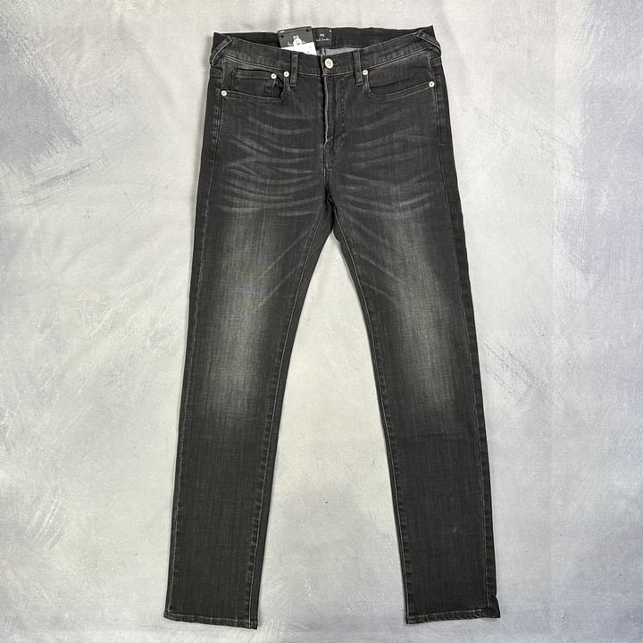 Paul Smith Men'S Slim Fit Jean. Size: 29, Made From: 95% Cotton 4% Polyester 1% Elastane - Woven Black Denim 15.5. Rrp: £105