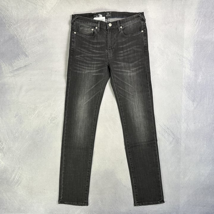 Paul Smith Men'S Slim Fit Jean. Size: 28, Made From: 95% Cotton 4% Polyester 1% Elastane - Woven Black Denim 15.5. Rrp: £105